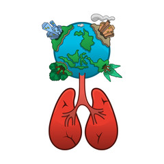 The Lungs of The World Vector