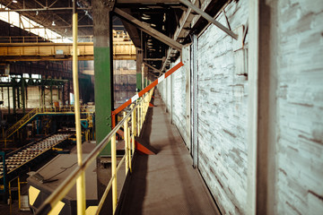 interior of an old abandoned steel factory in western Europe