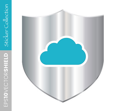 Metal Shield Icon - Cloud
