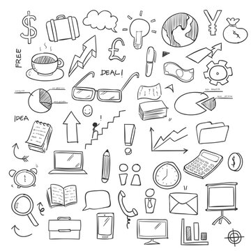 Hand Drawing Business Doodle Vector