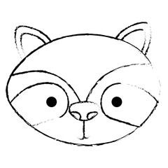 cute skunk woodland character vector illustration design