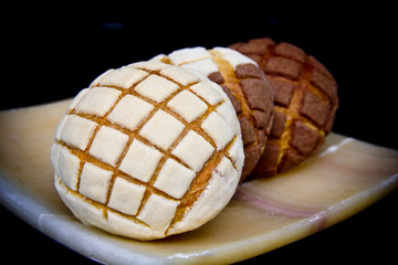 Mexican sweet bread vanilla and chocolate flavor