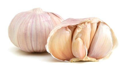 Garlic isolated on white