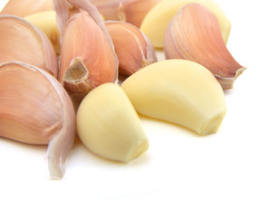 Garlic isolated on white