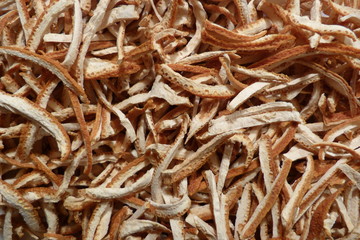 dry orange peel peel from fruit rusks peel white orange peel close-up oranges additive for tea flavoring fod for design back natural supplement dried vitamins