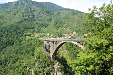 Fototapeta na wymiar Durdevica Tara Bridge, Montenegro