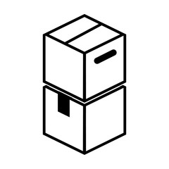 Box line simple icon