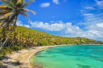 Beautiful Industry Bay on Bequia Island, Caribbean Sea region of Lesser Antilles