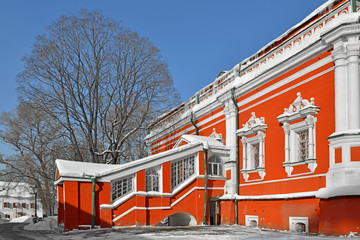 Novodevichy Convent, also known as Bogoroditse-Smolensky Monastery. Refectory with Assumption Church