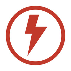 lightning Icon on white background.
