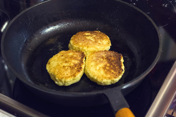 Pancakes from cottage cheese baked