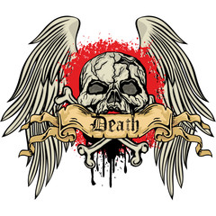 Fototapeta premium grunge skull coat of arms