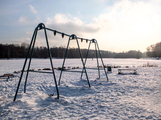 Winter in Timiriazevskij Park full of snow