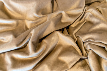 Golden tones in this randomly folded blanket