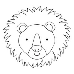 cute lion character icon vector illustration design