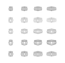 Obraz premium People group vector icon set