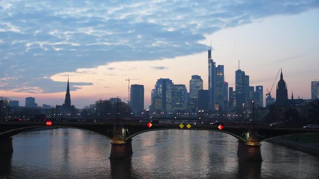 Skyline im Sonnenuntergang