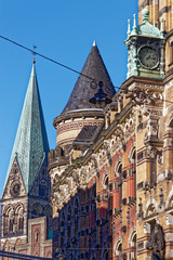 Bremen, buildings, roofs, windows, arches