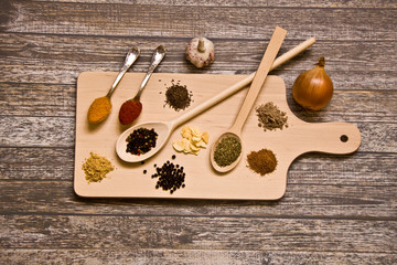 Spices on the table