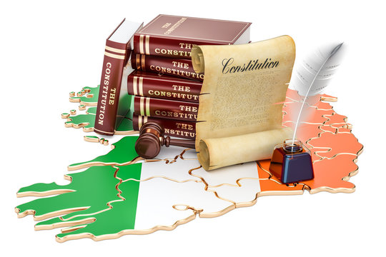 Constitution of Ireland concept, 3D rendering