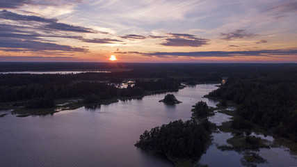 Sunset over the sea, Ahvenkoski, Finland