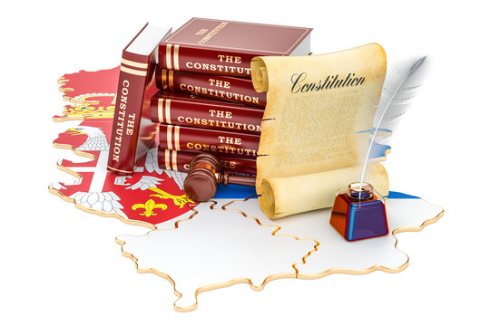 Constitution of Serbia concept, 3D rendering