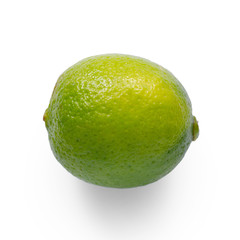 Lime on white background isolation
