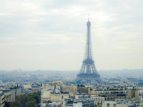 Amazing aerial view of Paris