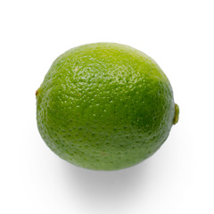 Lime on white background isolation