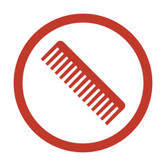 Comb icon on white background.