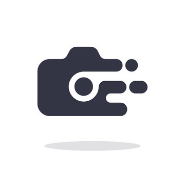 Camera icon in trendy flat style isolated on white background camera symbol for your web site
