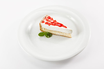cake with cottage cheese and jam