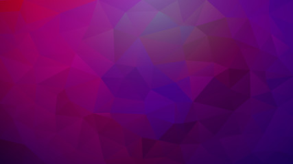 Abstract low poly background of triangles in Lilac, pink colors. Substrate for design. 16:9