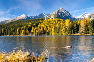 Mountain lake Strbske Pleso, High Tatras mountains, Slovakia