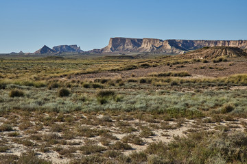 Berdenas Reales desert in Navarra province, Spain