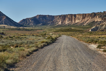Berdenas Reales desert in Navarra province, Spain