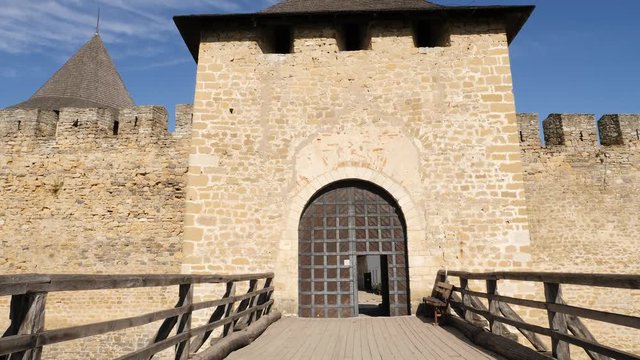 Gate tower of the old Khotyn Fortress