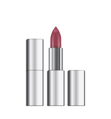 Obraz premium Fashion cosmetic lipstick vector 3d illustration mockup on white background.