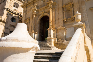 Obraz premium A glimpse of the late baroque architecture in Noto, Italy