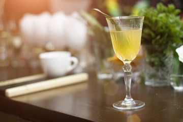 Alcohol cocktail on the bar