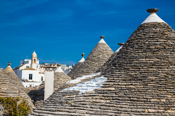 Fototapeta na wymiar Alberobello With Trulli Houses - Apulia, Italy