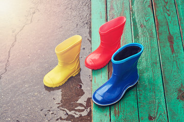 rubber boots for boy and girl