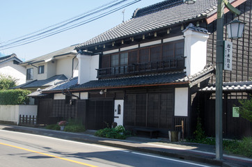 Fototapeta na wymiar Old House in Kuragano Station (Accommodation Area) on Old Nakasendo Road, in Takasaki City, Gunma Prefecture