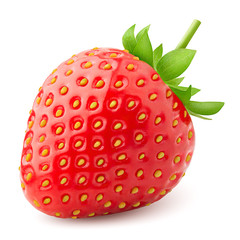 strawberry isolated on white background, clipping path, full depth of field, high quality photo