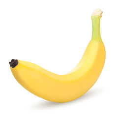 banana isolated on white background, clipping path, full depth of field