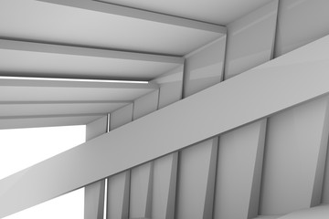 abstract structure white 3d render