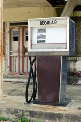 old time gas pumps regular gas unleaded rusty pump
