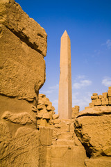 Stone obelisk inside the Karnak Temple, Egypt