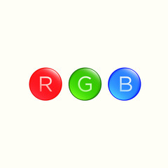 Icon set of 4 color standard colors. 3d ink samples of red green blue