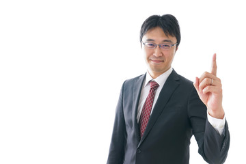 指をさすビジネスマン